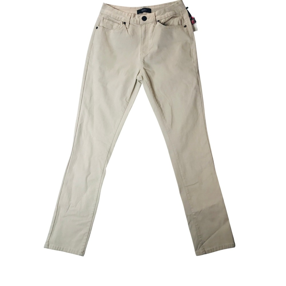 Ethanol Mens Khaki Slim Straight Stretch Pants Beige 30x30 Rayon Blend Chinos